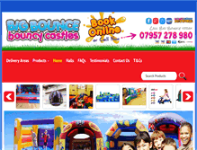 Tablet Screenshot of bigbouncebouncycastles.co.uk